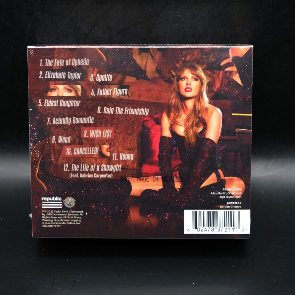 NEW Taylor Swift Life of a Showgirl Deluxe CD It's Beautiful SEALED W/ Bracelet - Image 2 of 4