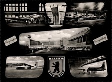 Ak Berlin Tempelhof, Flughafen, Flugzeuge, Wappen, Luftbrückendenkmal - 4865082