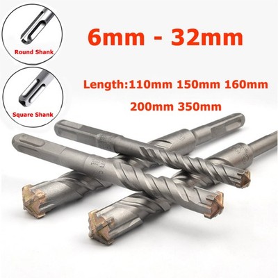 6mm - 32mm Carbide Cross Impact Rotary Drill Bit Tip Set Hammer Concrete Masonry