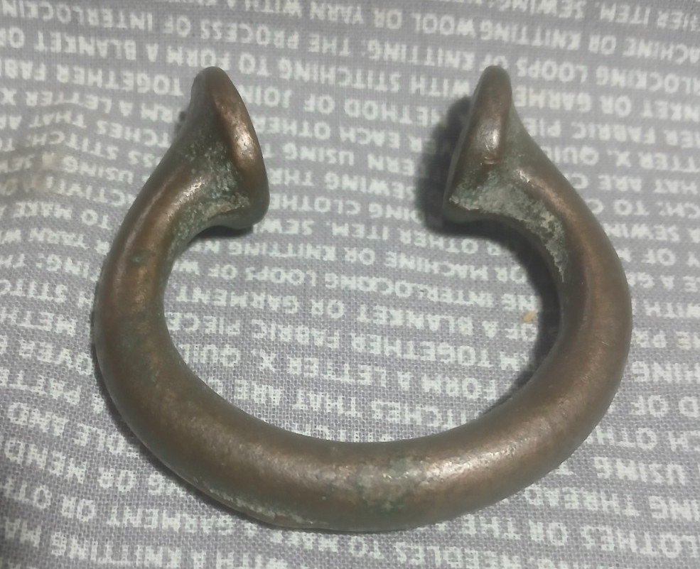 Genuine 19th / 20th Century West African Okpoho Manilla Currency Bangle Trade Me image 3