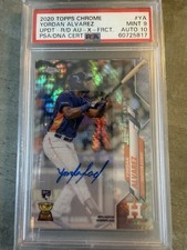 2020 Topps Chrome Update Yordan Alvarez X-fractor AUTO RC/125 Mint! PSA 9-10🔥