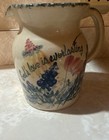 Vtg Casey Pottery Pitcher Farmhouse Style 6" Marshall Texas GOD'S LOVE IS EVERLA — photo 1