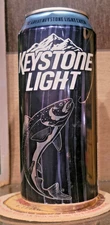 TROUT 2016 KEYSTONE LIGHT 16 OUNCE STAY TAB BEER CAN COORS GOLDEN CO FISHING