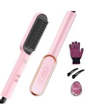 TYMO Ring Hair Straightener Brush Comb for Women 5 Temp Settings 20s Fast Heat
