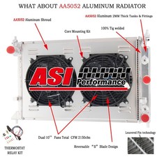 3ROW Alum Radiator For FORD BA BF FALCON V8 FAIRMONT XR8 XR6 TURBO AT MT RA03