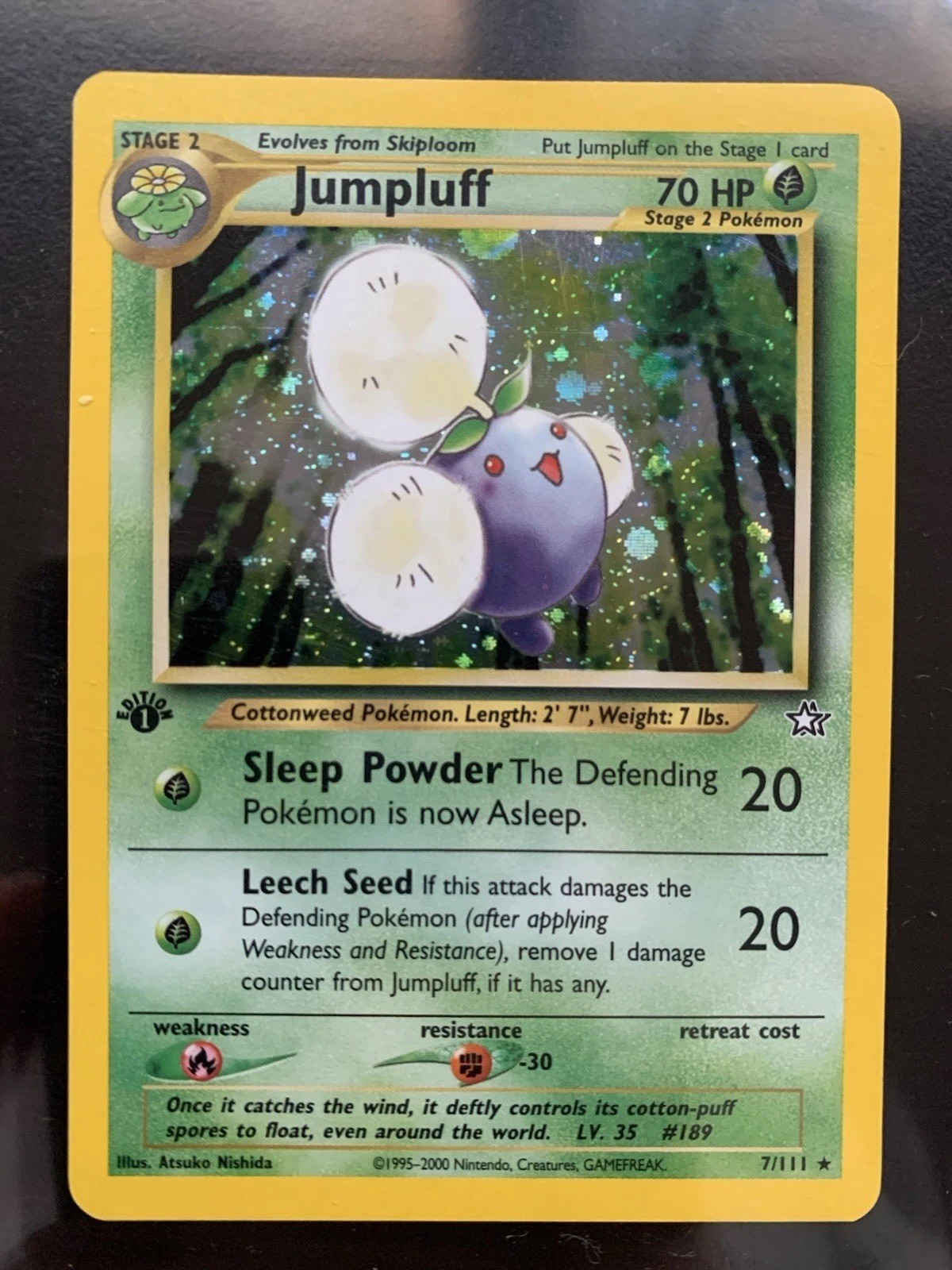 Jumpluff 1st Edition Holo Neo Revelations 7/111 Near Mint