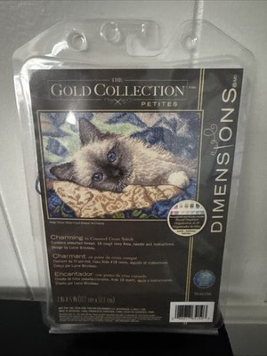 Dimensions Gold Collection Petites Charming Siamese Kitten Counted Cross Stitch