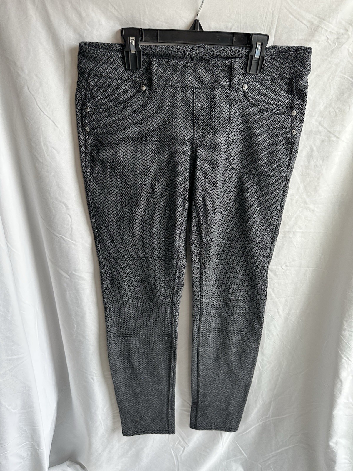 Athleta Textured Gray Black Leggings with Pockets Size Medium