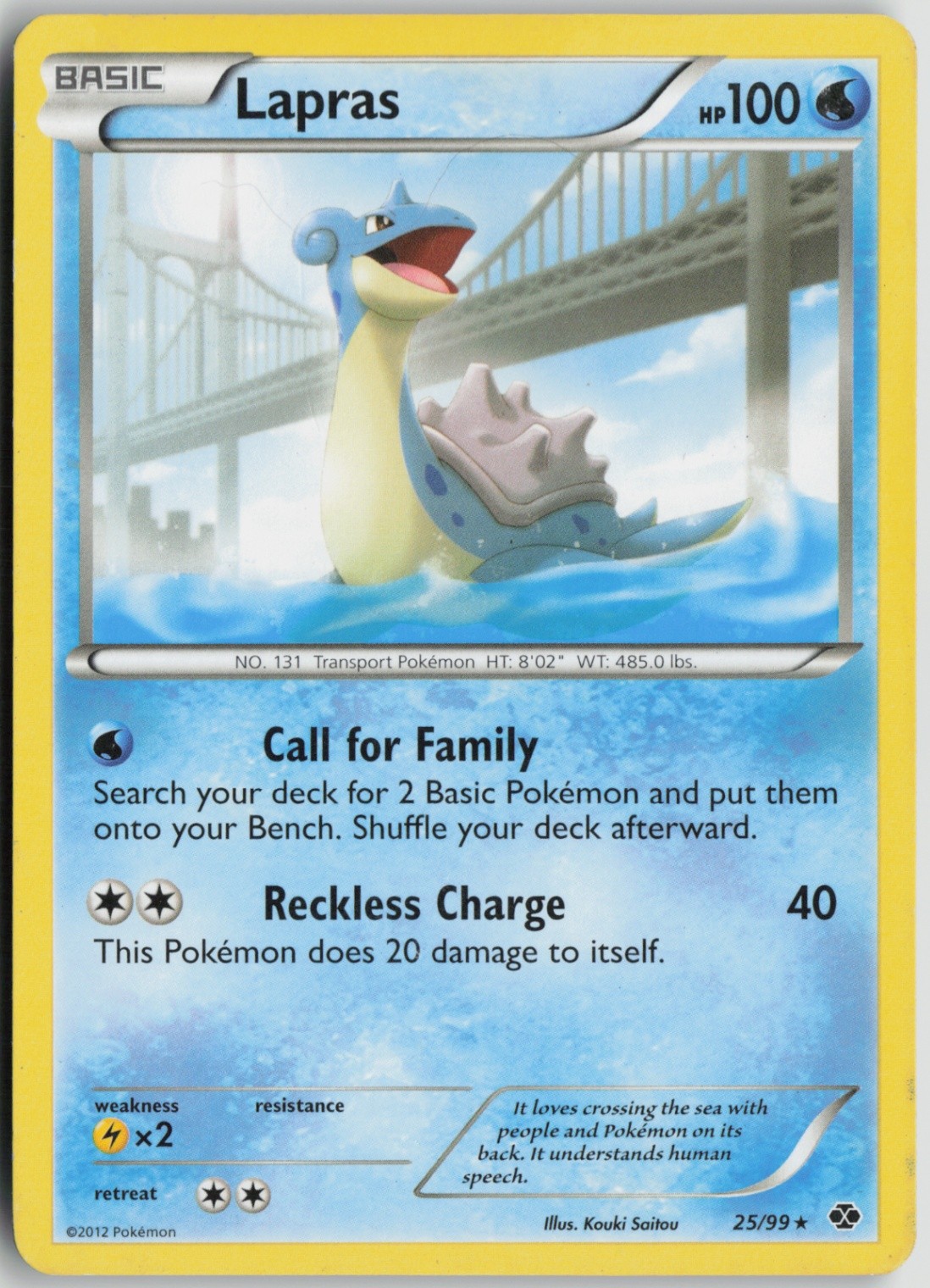 Lapras (25) 25/99 Rare Next Destinies LP Normal