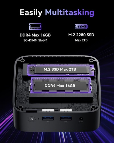 ACEMAGIC 4K Mini PC Windows 11 PRO Intel 12th Gen N95 8GB DDR4 256GB SSD WIFI BT - Bild 4 von 10