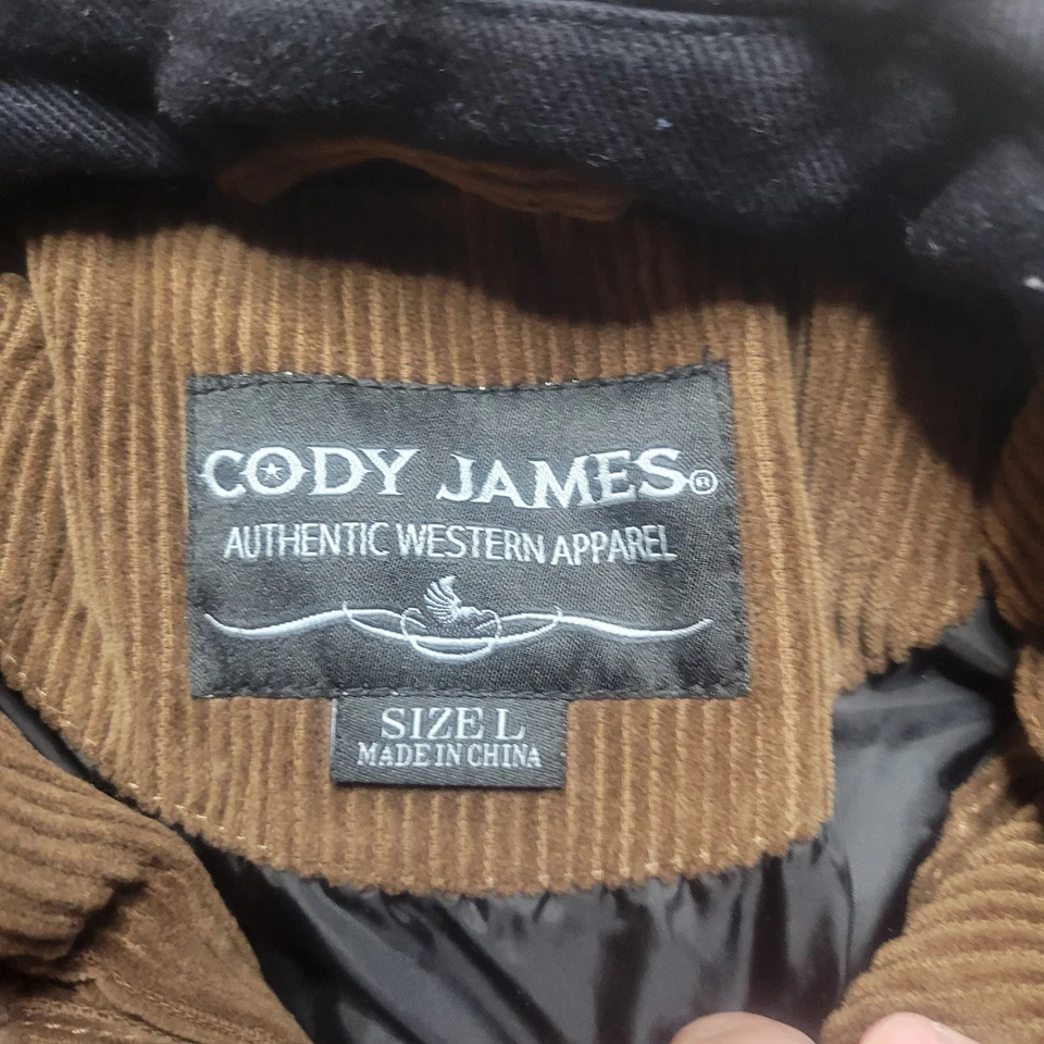CODY JAMES Western Corduroy Jacket Cowboy Ranch Barn Boys Size L Rodeo Country - Image 2 of 4