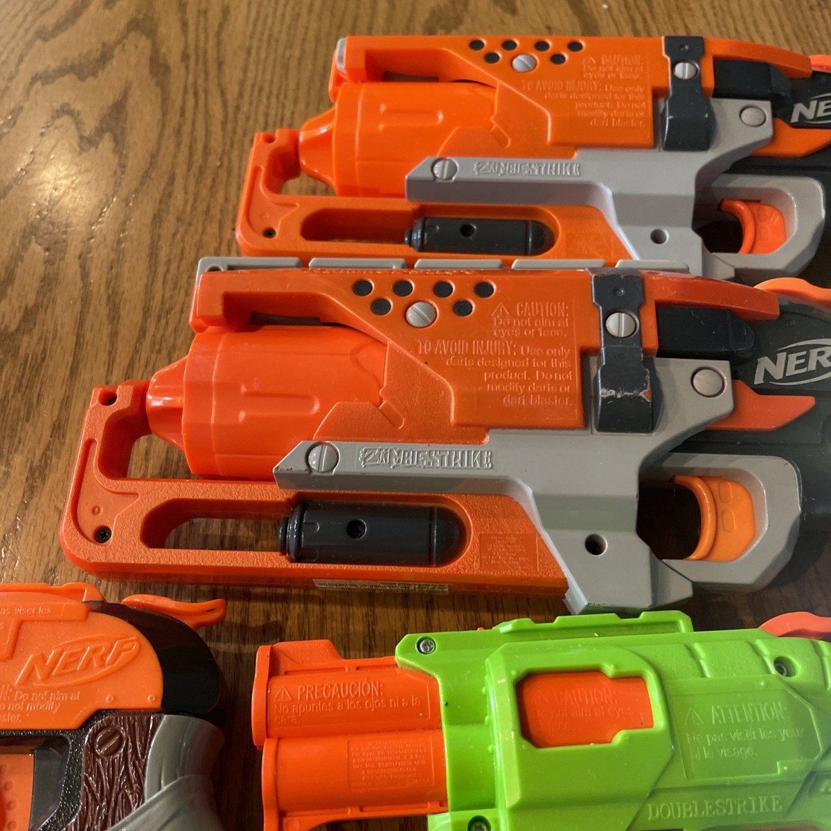 2 Nerf Zombie Strike Hammershot Blasters, 1 Double Strike, And On