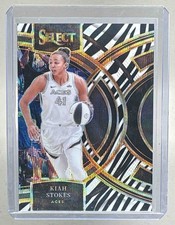 Kiah Stokes 2024 Panini Select WNBA #179 Zebra Prizm SSP Premier Level