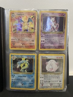 Pokémon TCG Vintage Englisch Binder gemischte Karten NM beschädigt