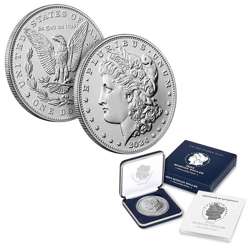 2024 P Morgan Dollar UNC $1 Philadelphia OGP w/COA~ PRISTINE SPECIMEN ~