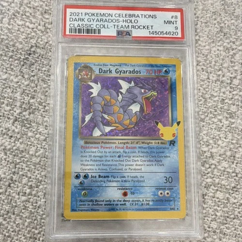 Pokémon Dark Gyarados Celebrations Classic Collection Holo 8/82 PSA 9 2021