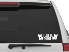 I LOVE MY YORKIE Sticker Decal FREE SHIPPING Car Truck HEART CW2155