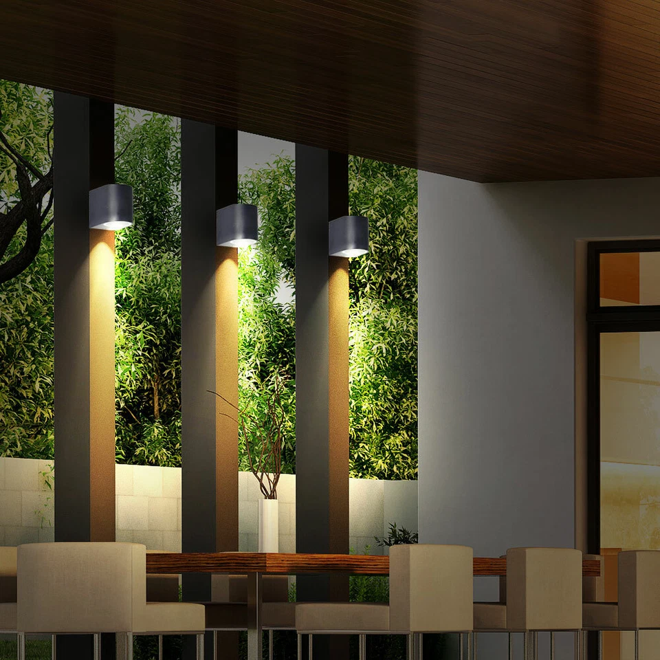 Außenleuchte Wandlampe Leuchte Spotstrahler IP44 Up & Down Kupfer schwarz silber - Bild 3 von 4