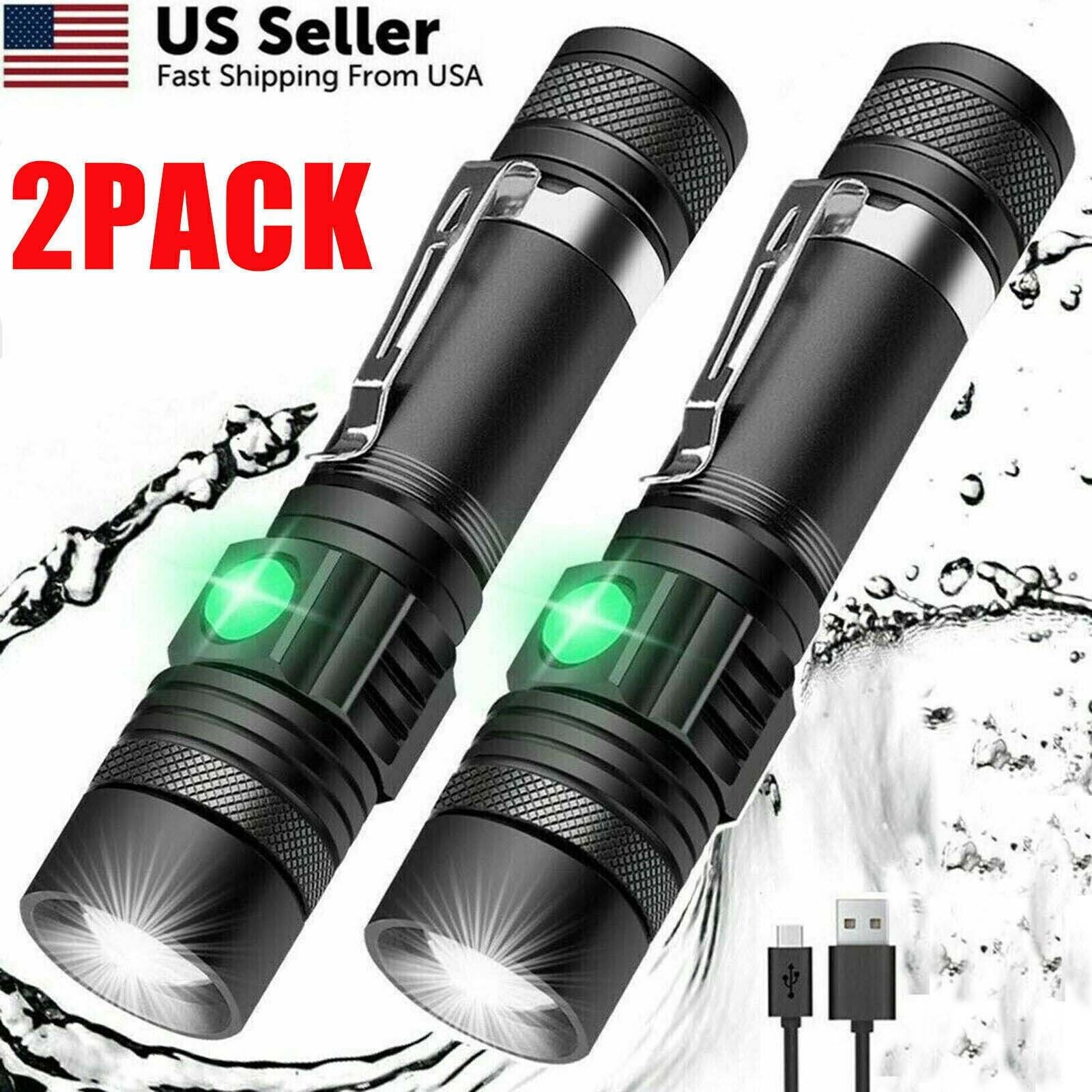 Super Bright LED Tactical Flashlight Zoomable With Rechargeable Battery