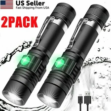 Super Bright LED Tactical Flashlight Zoomable With Rechargeable Battery