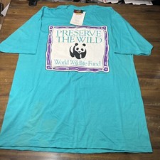 Vintage World Wildlife Fund Jostens Shirt XL Single Stitch USA Made New W Flaws