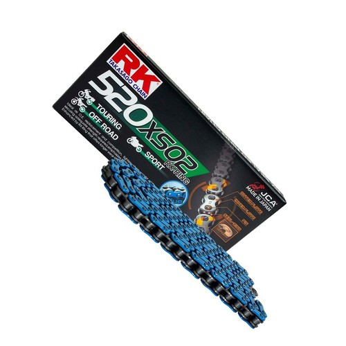 RK Heavy Duty Off Road Touring Racing Chain 520 XSO X 120 Blue RX Ring - Picture 5 of 7