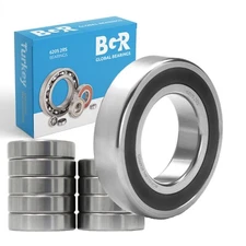 BGR 10 pcs 6205 2RS High Quality Double Rubber Sealed Ball Bearing, 25x52x15 mm