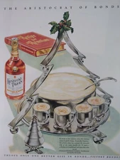 Kentucky Tavern Whiskey Print Ad Original Rare Vtg 1945 WW2 Christmas Eversharp 