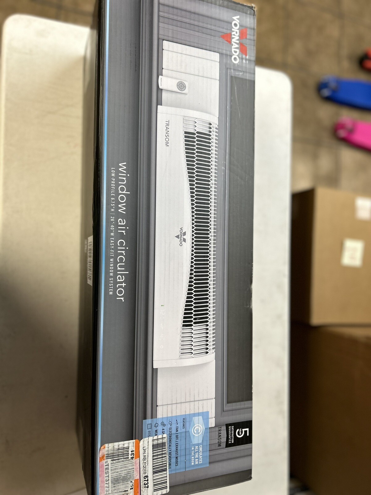 Vornado TRANSOM 4 Speed Window Air Circulator Fan with Remote Control White 43765015681 eBay