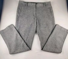 Talbots Newport Women's Dress Pants Sz 12 Black  Ivory Heather Stretch Straight