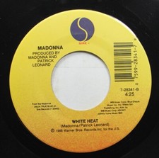 Pop 45 Madonna - White Heat / Who'S That Girl On Wb Music Corp