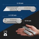 3-Pack Folding Utility Knife, Quick Change Blades Box Cutter with Belt Clip