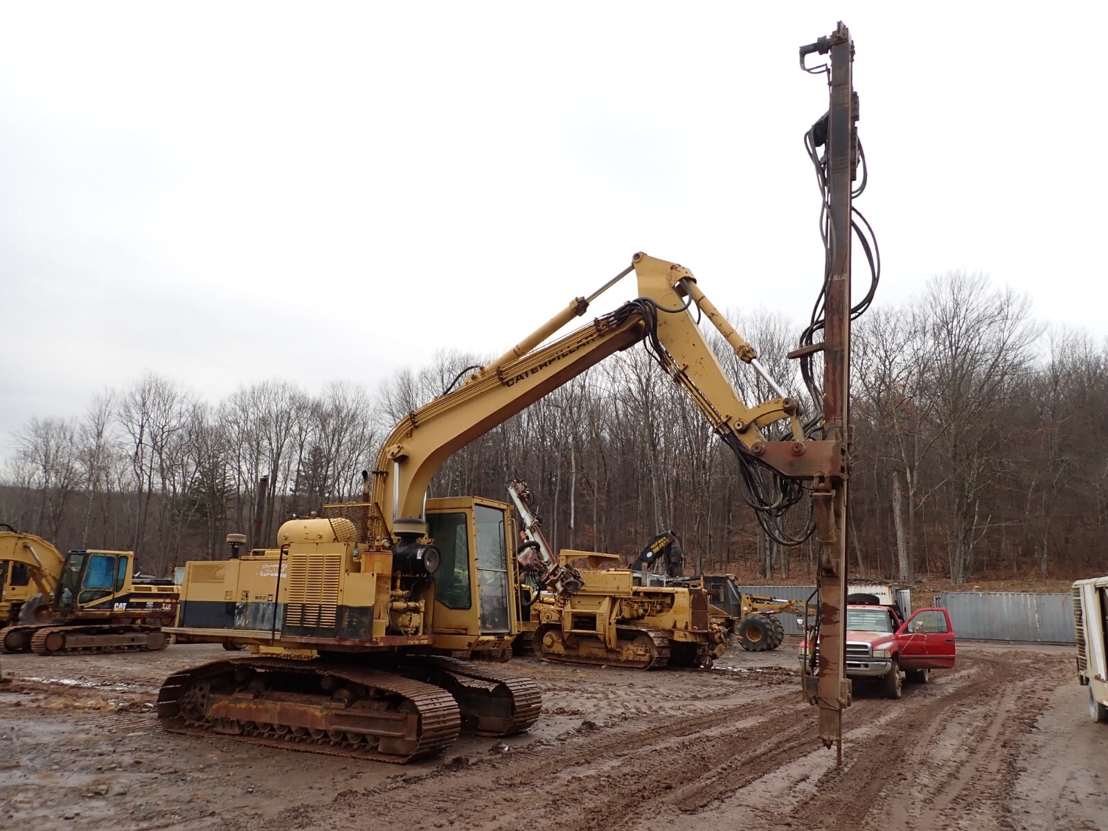1985 Caterpillar 215B Excavator JOHN HENRY DRILL! Blast Hole Rock 215