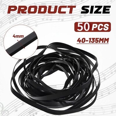 50x 4mm 40-135mm Antriebsriemen Riemen für Kassettendeck Cassette Tape Deck Belt