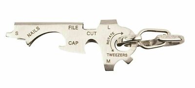True Utility Keytool, kompakter 8 in 1 Multitool Schlüsselring passt über Schlüssel TU247K