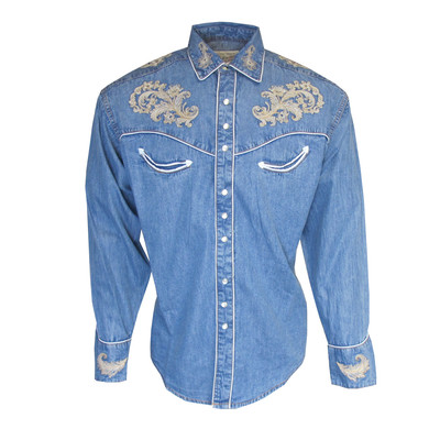 denim cowboy shirt