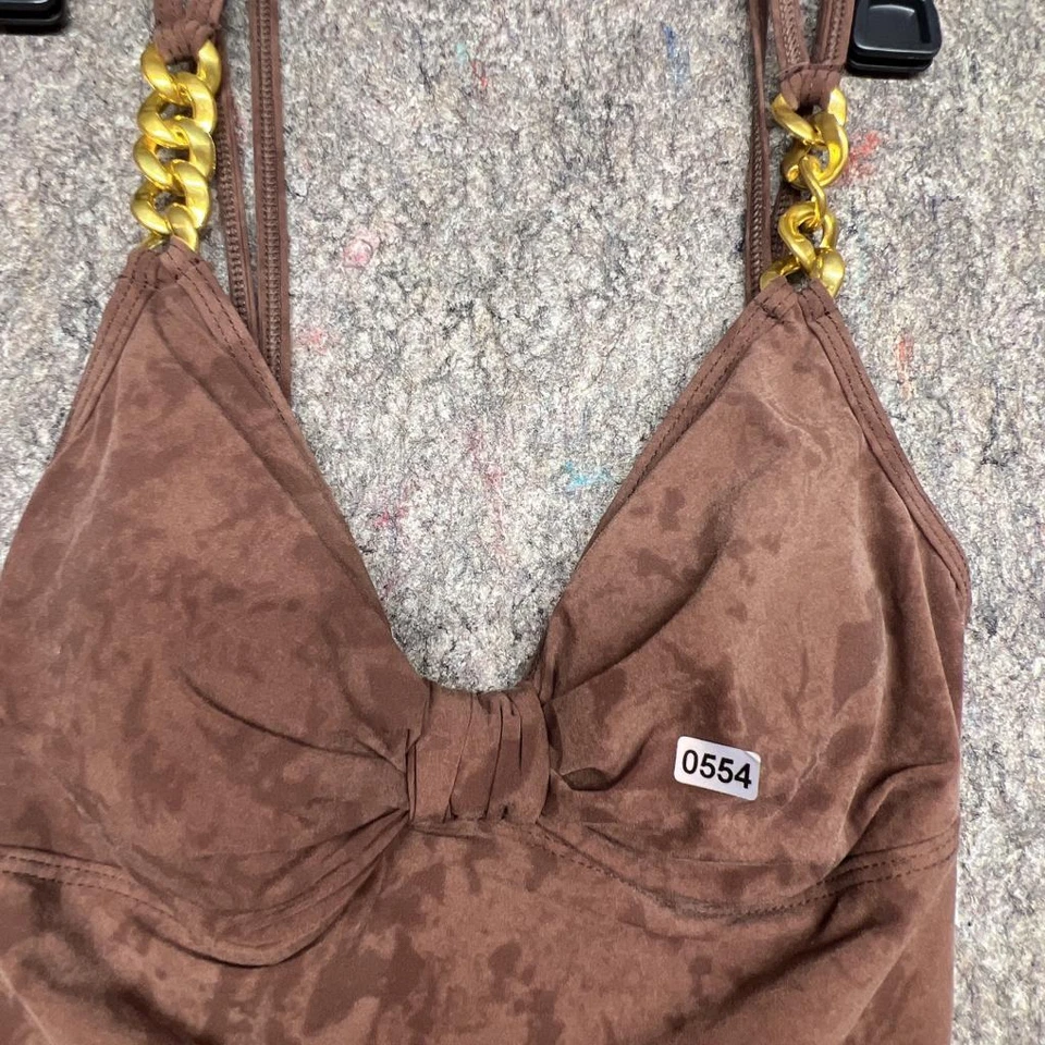 Traje de baño Magicsuit imitación gamuza una pieza marrón talla 6 hecho en EE. UU. Foto 3 de 4