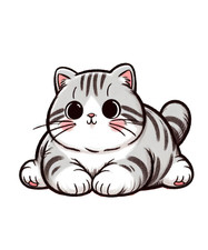 Wall decal sticker cute cat wall sticker 18 x 18 cm large