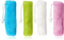Daylee Naturals Exfoliating Mesh Soap Saver Bag Assorted Colors 4pk
