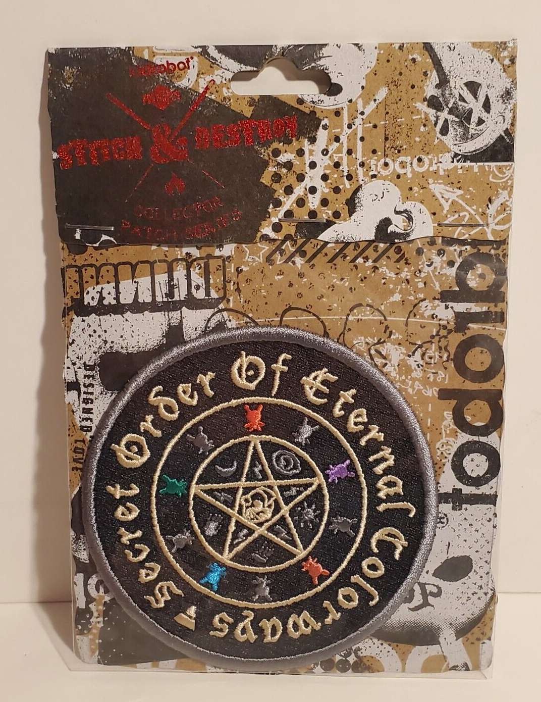 Stitch Destroy KIDROBOT STITCH & DESTROY SECRET ORDER OF ETERNAL COLORWAYS CLOTH PATCH ...