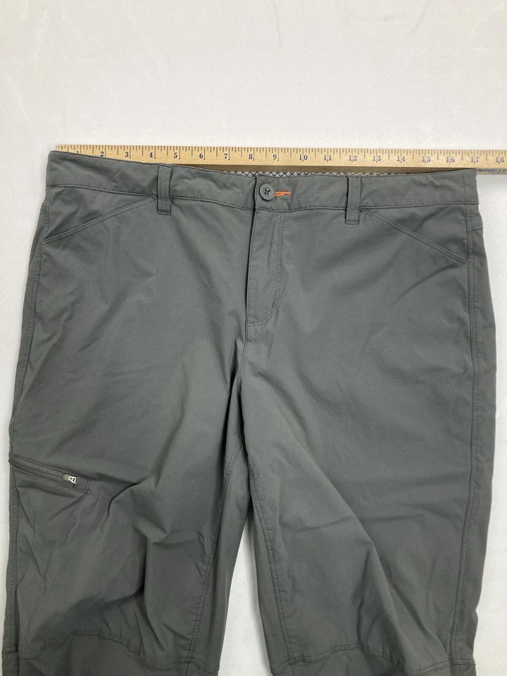 Orvis Traveling Nylon Stretch Hiking Camp Capri Cargo Pants Womens Sz 14 Gray - Image 3 of 4