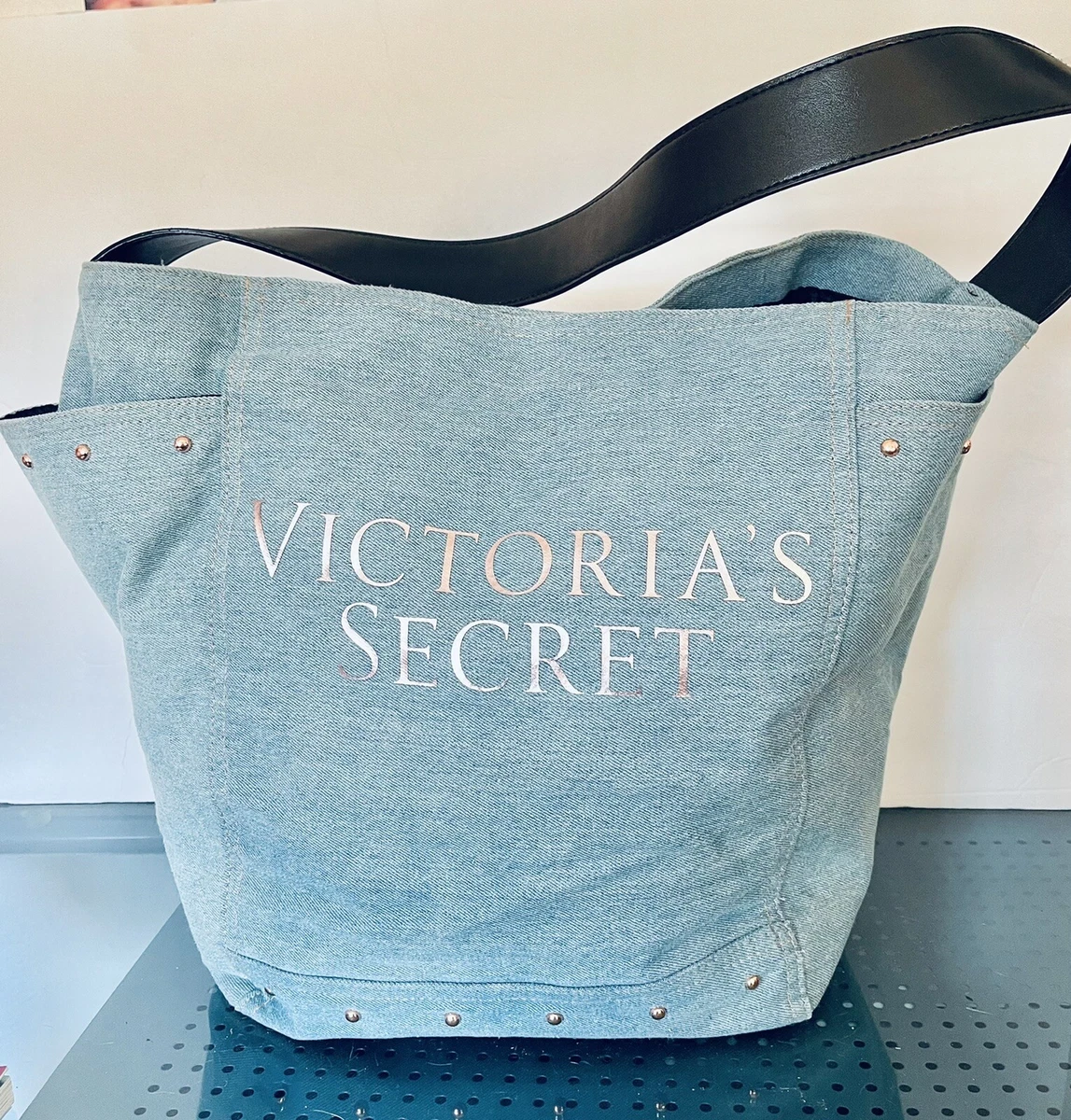 Victoria's secret denim best sale tote