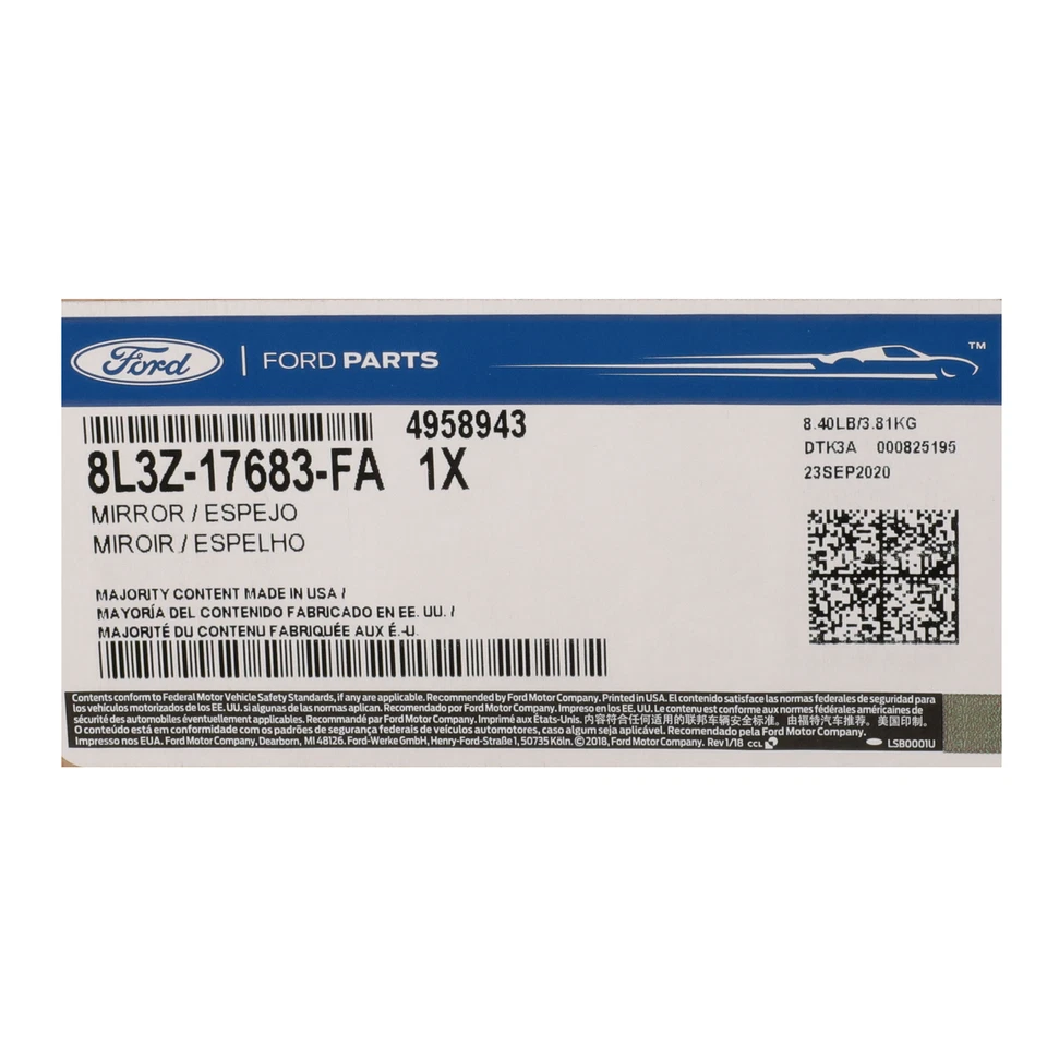 OEM NEW 2007-2008 F-150 Mark LT Exterior Driver Side View Mirror 8L3Z-17683-FA - Image 4 of 4