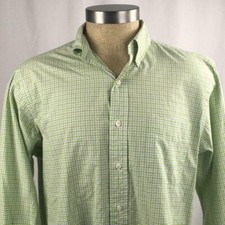 Ralph Lauren Plaid Shirt Mens 16 1/2 Large Green Button Down Classic Fit