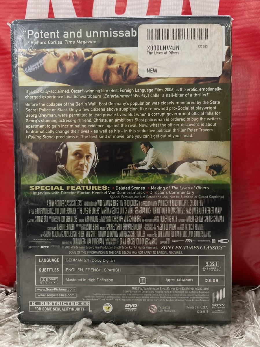 The Lives of Others [DVD] [2007] {Brand New} {Factory Sealed