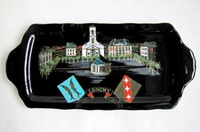 Plat à Cake Émaux Longwy Noir Place Darche