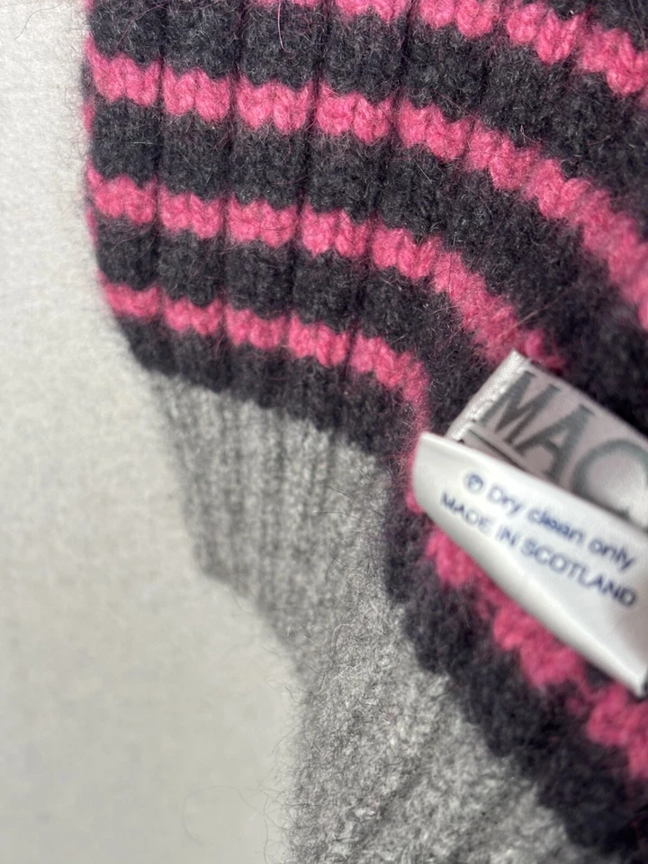 Bufanda Robert Mackie of Scotland 100 % lana a rayas multicolor 3754 Foto 3 de 4