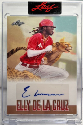 Elly De La Cruz 2023 Leaf Reimagined Autograph Auto #'d 22 Elly De La Cruz 2023 Leaf Reimagined Autograph Auto #'d 22
