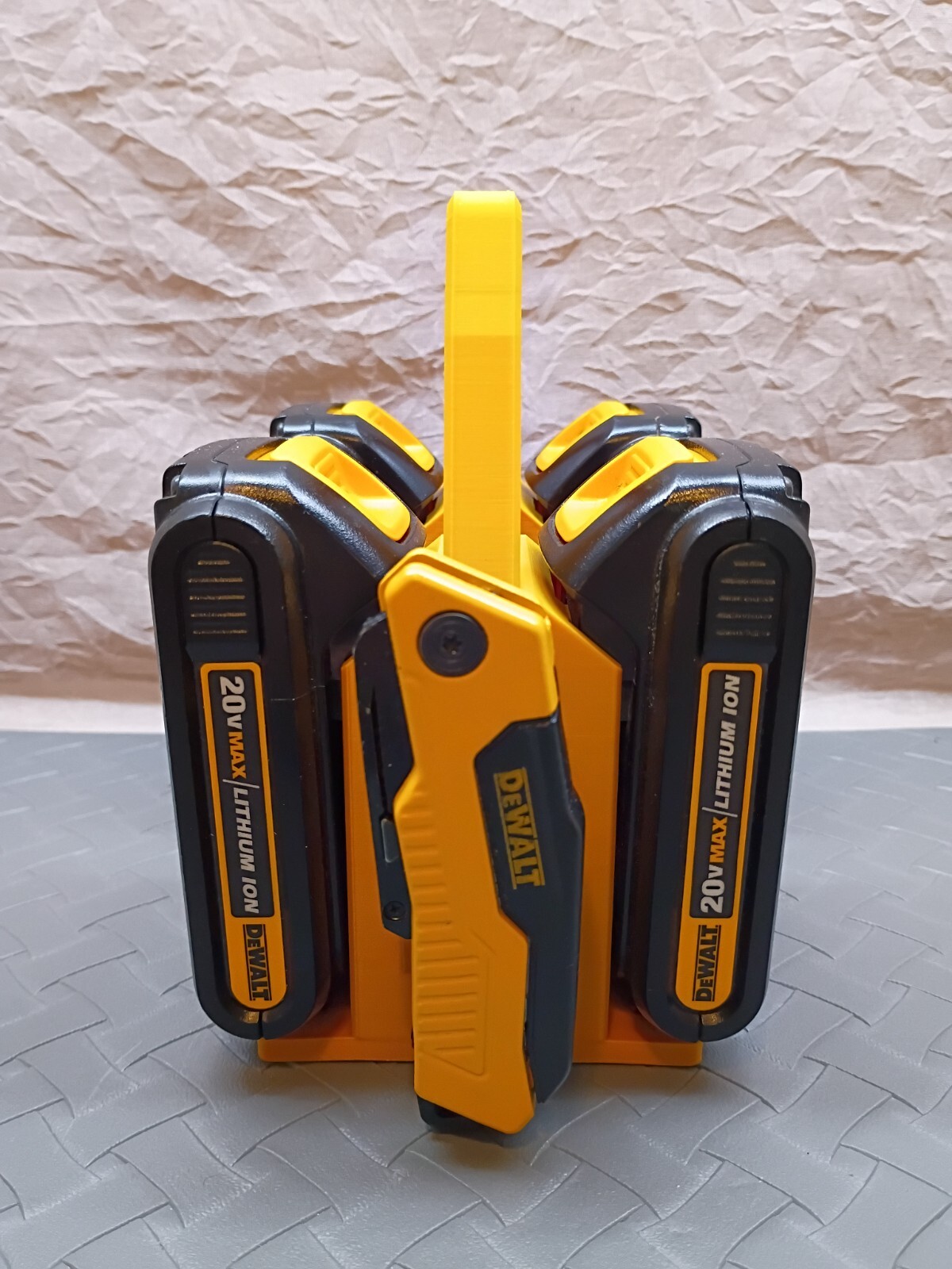 4X Foam Kraft DeWalt Battery Carrier for 20V 60V Tools Yellow Cradle Box Holder