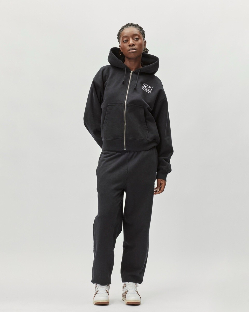 Rare Nike x Stussy Washed Fleece Pants Black FN5235-010 DS Size XS
